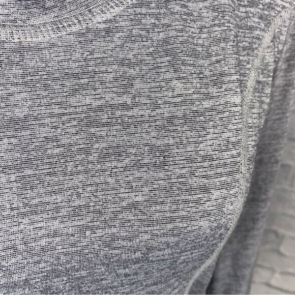 Athletic works Longsleeve scoopneck hi low stripe top w/scrunch sides sz Small - Picture 3 of 12